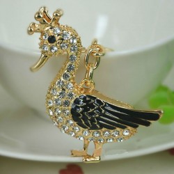 Crystal black duck - keyringKeyrings