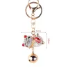 Crystal Japanese lucky cat - keychainKeyrings