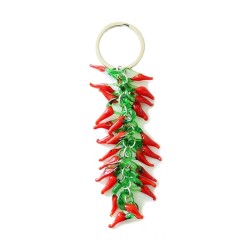 Multilayered red pepper chilli - keychainKeyrings