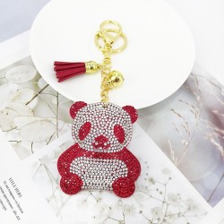 Crystal panda / tassel - keychainKeyrings