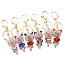 Crystal cat keychainKeyrings