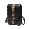 Small leather shoulder bag - punk style - skull / rivetsBags