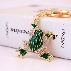 Green crystal frog - keychainKeyrings