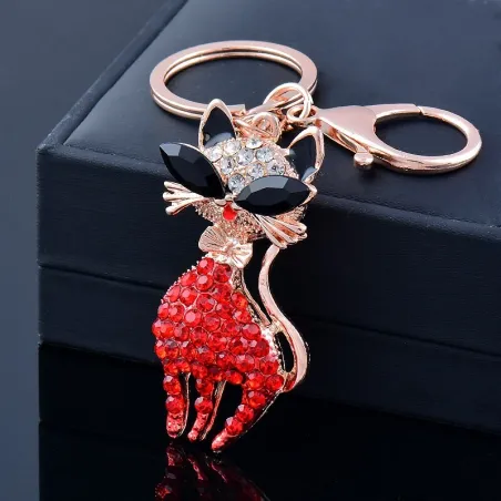 Sexy crystal lady cat - keychainKeyrings