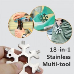 18 in 1 multi-tool - stainless steel bottle opener / screwdriver - snowflakeBar supply