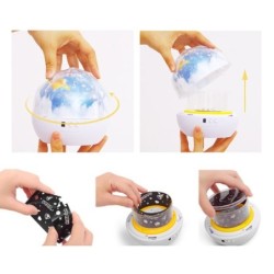 LED Lichter Projektor - Nachtlampe - drehbar - Sternenhimmel - Sternbild - Erde - Universum
