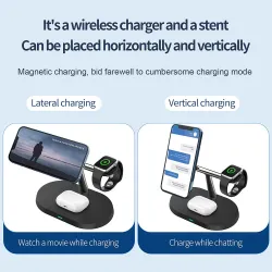 3 in 1 wireless charger - magnetic stand - fast charging - for iPhone - iWatch - AirPods - 15WAccessories