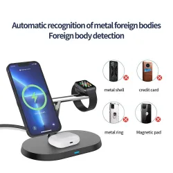 3 in 1 wireless charger - magnetic stand - fast charging - for iPhone - iWatch - AirPods - 15WAccessories
