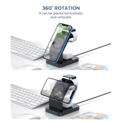 3 in 1 magnetisches kabelloses Ladegerät – schnelles Aufladen – für iPhone – Apple Watch – AirPods