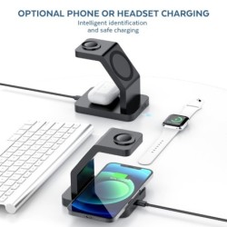 3 in 1 magnetisches kabelloses Ladegerät – schnelles Aufladen – für iPhone – Apple Watch – AirPods