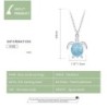 Blaue Schildkröte Halskette / Ohrringe - Set - 925 Sterling Silber