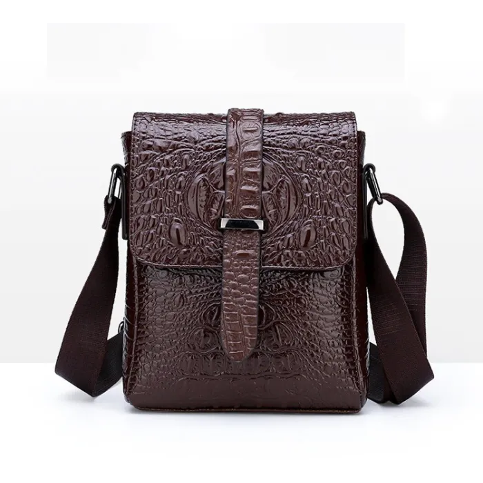 Vintage shoulder bag - crocodile skin patternBags