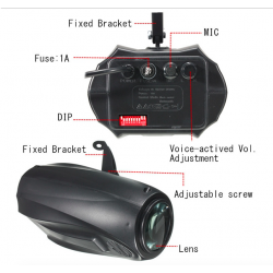 Bühnenlaserlampe - Lichtprojektor - LED - 64 RGBW - 10W