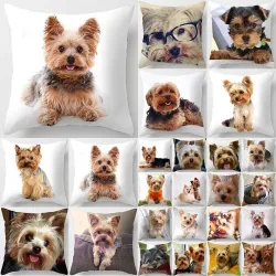 Dekorativer Kissenbezug - Yorkie-Hund - 45 * 45 cm
