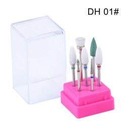 Ceramic diamond nail drill bits - manicure / pedicure - 7 piecesNail drills