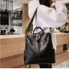 Vintage leather backpack - shoulder bag - large capacityBackpacks