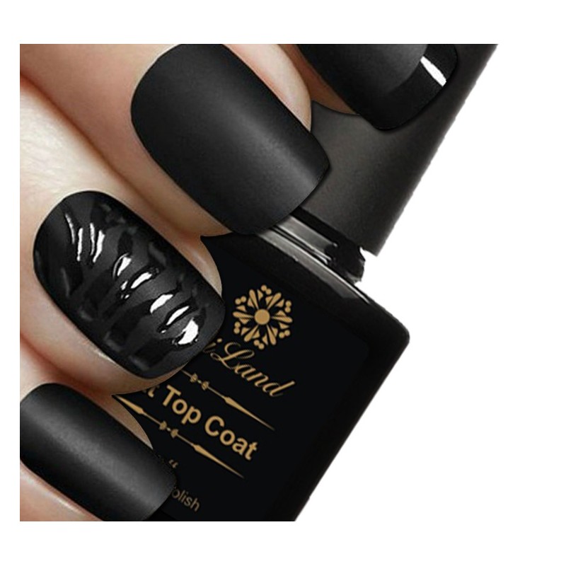 Schwarzer matter Überlack - Nagellack - 10ml
