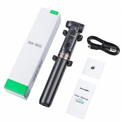 3 in 1 - Kabelloses Mini-Stativ / Selfie-Stick - Bluetooth - für Smartphone