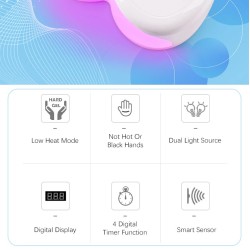 Nageltrockner in Herzform - LED - UV - 96W