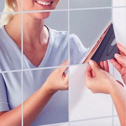 Square mirror tile - wall sticker - 15 * 15 cmBathroom & Toilet