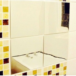 Square mirror tile - wall sticker - 15 * 15 cmBathroom & Toilet