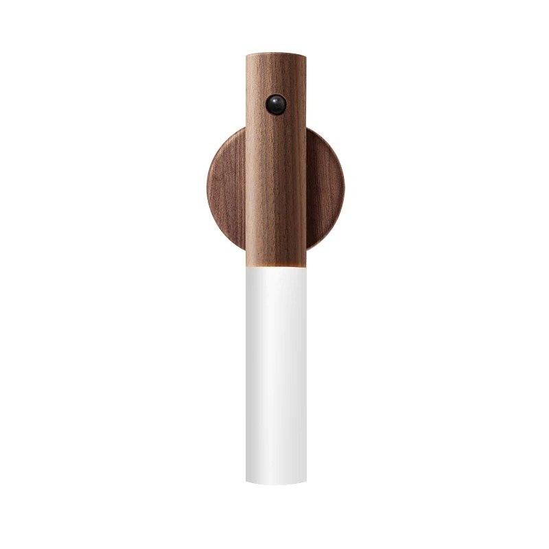 LED-Wandleuchte aus Holz - Infrarot- / Nachtsensor - kabellos - USB-Aufladung