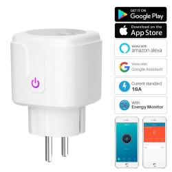 16A - WiFi - Smart Plug - Steckdose mit Power Energy Monitor - Alexa / Google Assistant