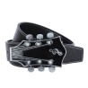 Ledergürtel mit gitarrenförmiger Metallschnalle