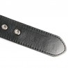 Schwarzer Ledergürtel - mit Kugeln / Nieten - Unisex - 110 cm