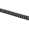 Schwarzer Ledergürtel - mit Kugeln / Nieten - Unisex - 110 cm