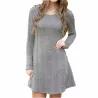 Kurzes Strickkleid - Langarmpullover