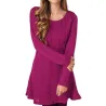 Short knitted dress - long sleeve sweaterDresses