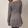 Kurzes Strickkleid - Langarmpullover
