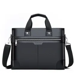 Elegante Umhängetasche aus Leder - breit