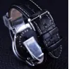 JARAGAR - Luxus-Automatikuhr - Lederarmband - Dreiecksform