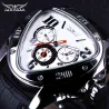 JARAGAR - Luxus-Automatikuhr - Lederarmband - Dreiecksform