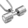 Dumbbell pendant with necklace - stainless steelNecklaces