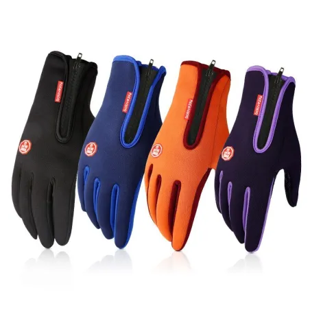 Warme Skihandschuhe - Touchscreen-Funktion - Reißverschluss - wasserdicht
