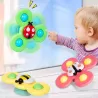 Drehbares Babyspielzeug - Fidget Spinner - mit Saugnapf - 3 Stück