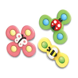 Drehbares Babyspielzeug - Fidget Spinner - mit Saugnapf - 3 Stück