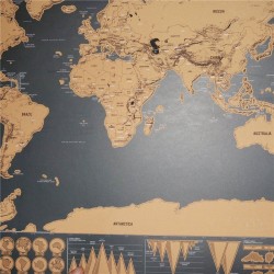 Black scratch map - world travel map - wall stickerWall stickers