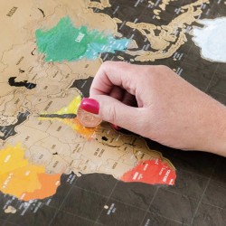 Black scratch map - world travel map - wall stickerWall stickers