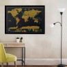 Black scratch map - world travel map - wall stickerWall stickers