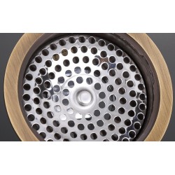 Antique brass - round bathroom floor drain - waste drainerDrains