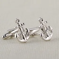Boat anchor - silver cufflinksCufflinks