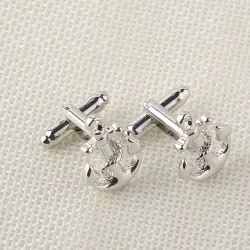 Boat anchor - silver cufflinksCufflinks