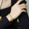 Glückliches vierblättriges Kleeblatt - goldenes Armband