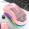 BM600 - wireless RGB gaming mouse - honeycomb design - rechargeable - USB - 2.4GMouses