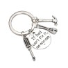 "If Dad Can't Fix It, No One Can" - silver keychainKeyrings