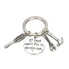 "If Dad Can't Fix It, No One Can" - silver keychainKeyrings